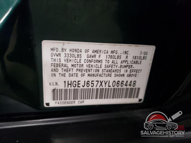1HGEJ657XYL066448 2000 HONDA CIVIC photo no. 12
