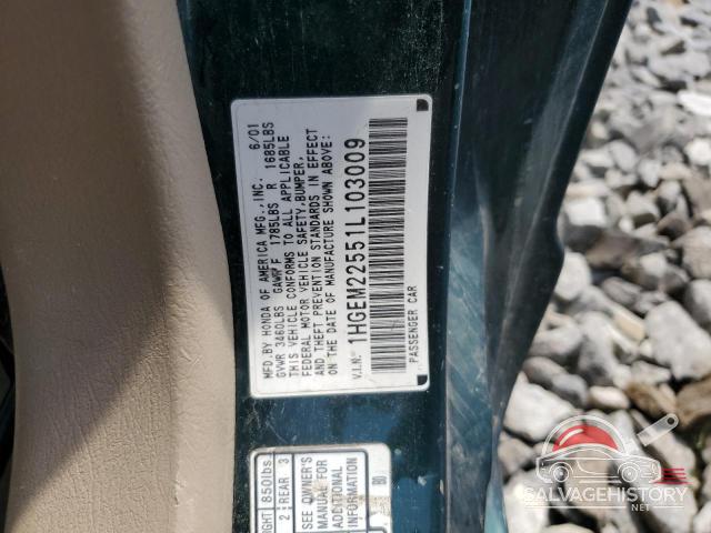 1HGEM22551L103009 2001 HONDA CIVIC photo no. 12