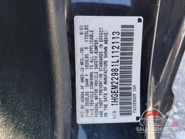 1HGEM22981L112113 2001 HONDA CIVIC photo no. 12