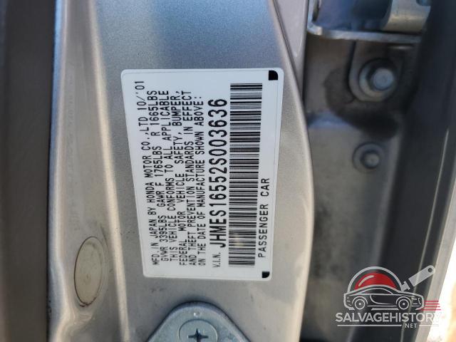JHMES16552S003636 2002 HONDA CIVIC photo no. 12