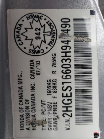 2HGES16603H946490 2003 HONDA CIVIC photo no. 12