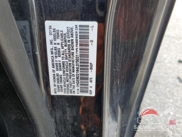 1HGEM22184L075031 2004 HONDA CIVIC photo no. 12