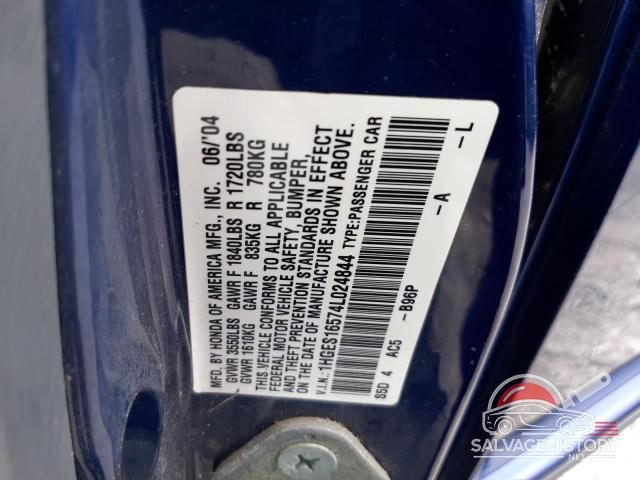 1HGES16574L024844 2004 HONDA CIVIC photo no. 12