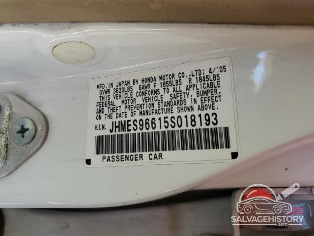 JHMES96615S018193 2005 HONDA CIVIC photo no. 12
