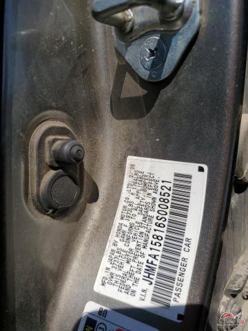 JHMFA15816S008521 2006 HONDA CIVIC photo no. 12
