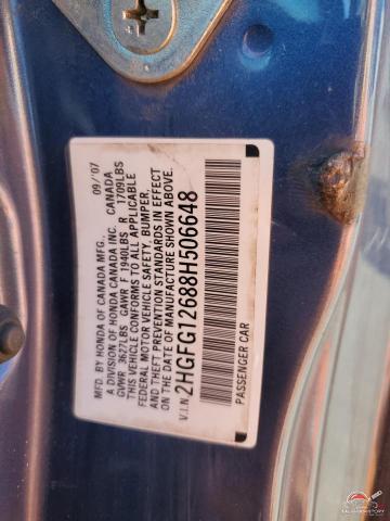 2HGFG12688H506648 2008 HONDA CIVIC photo no. 13