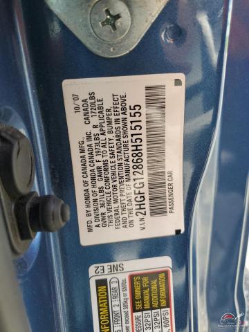 2HGFG12868H515155 2008 HONDA CIVIC photo no. 12