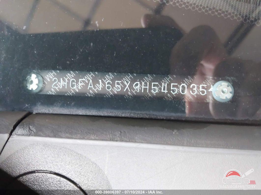 2HGFA165X9H545035 2009 HONDA CIVIC photo no. 9