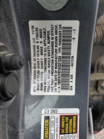 19XFA1F87AE021334 2010 HONDA CIVIC photo no. 12