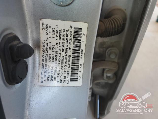 2HGFA1F57AH327056 2010 HONDA CIVIC photo no. 12