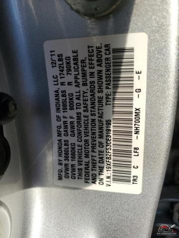 19XFB2F53CE319195 2012 HONDA CIVIC photo no. 12