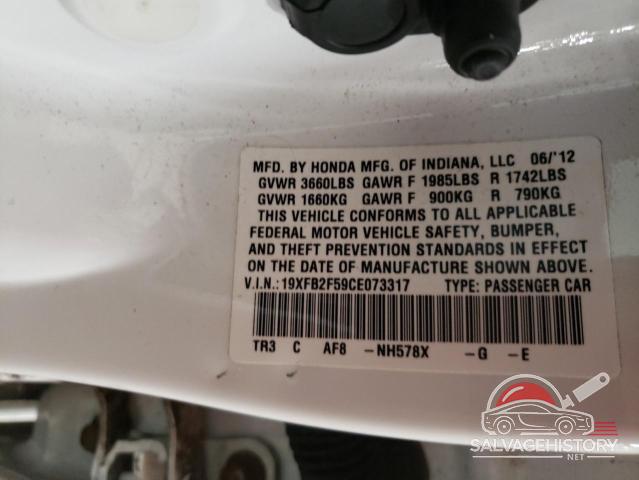 19XFB2F59CE073317 2012 HONDA CIVIC photo no. 12