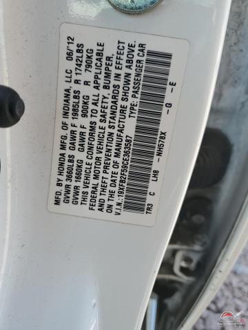 19XFB2F59CE363587 2012 HONDA CIVIC photo no. 12
