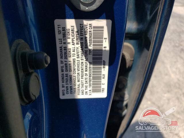 19XFB2F89CE028162 2012 HONDA CIVIC photo no. 12
