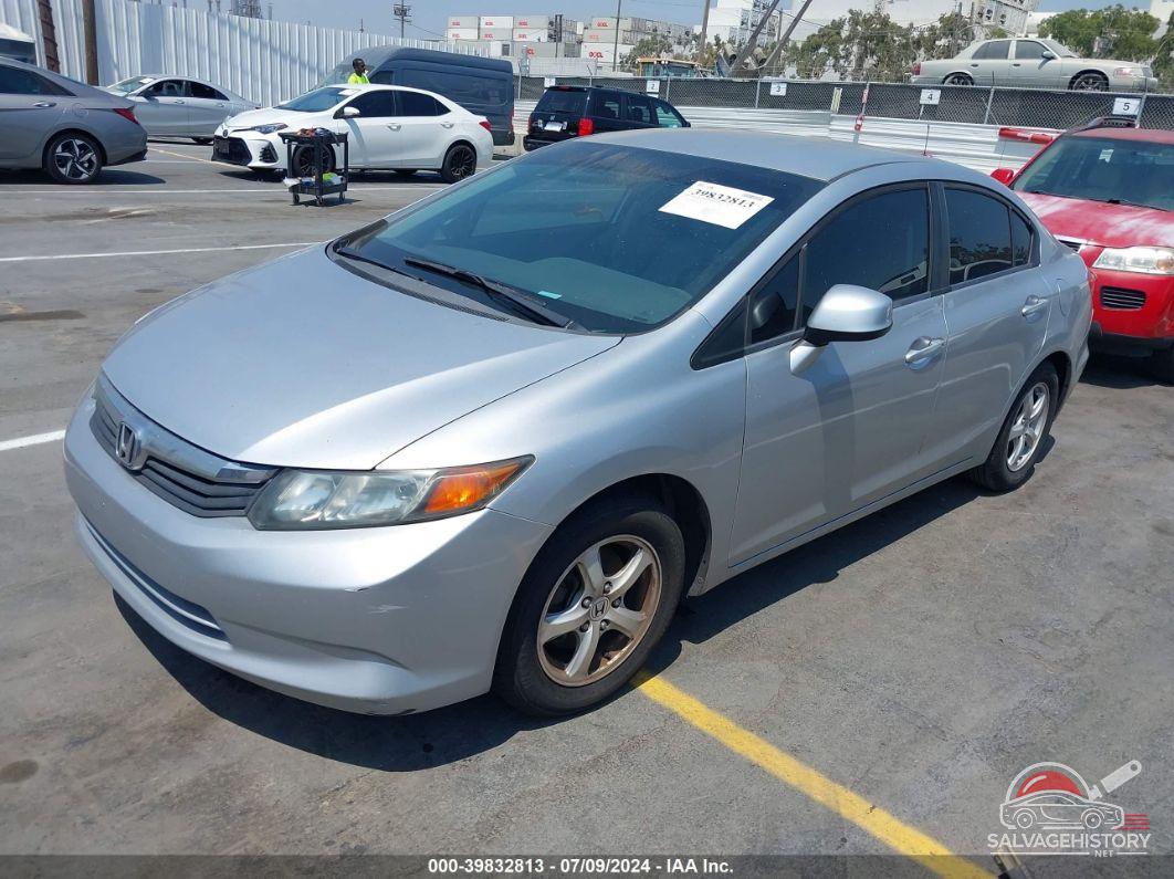 19XFB5F57CE001582 2012 HONDA CIVIC photo no. 2