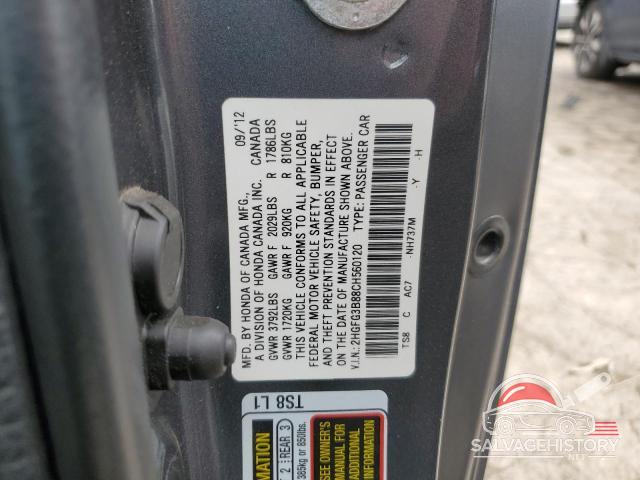 2HGFG3B88CH560120 2012 HONDA CIVIC photo no. 12