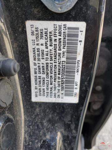 19XFB2F57DE052273 2013 HONDA CIVIC photo no. 12