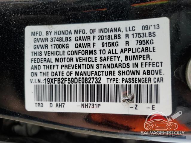 19XFB2F59DE082732 2013 HONDA CIVIC photo no. 13