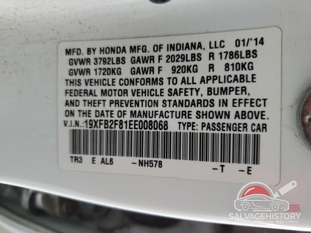 19XFB2F81EE008068 2014 HONDA CIVIC photo no. 12