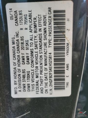 2HGFB2F54EH525814 2014 HONDA CIVIC photo no. 13