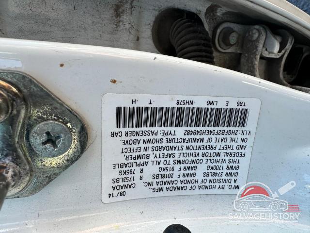 2HGFB2F54EH549482 2014 HONDA CIVIC photo no. 10