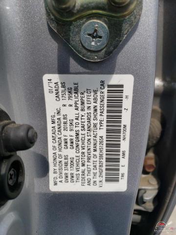 2HGFB2F59EH512654 2014 HONDA CIVIC photo no. 12