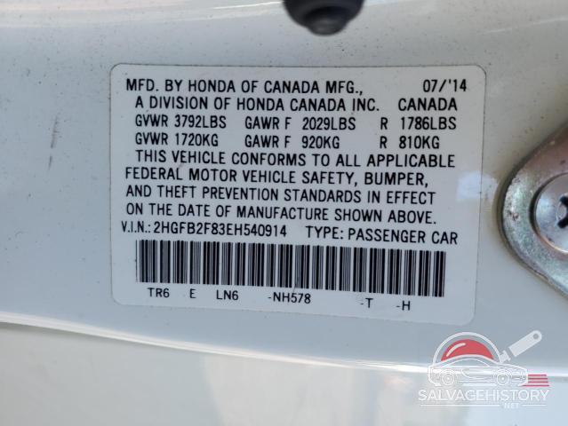 2HGFB2F83EH540914 2014 HONDA CIVIC photo no. 13