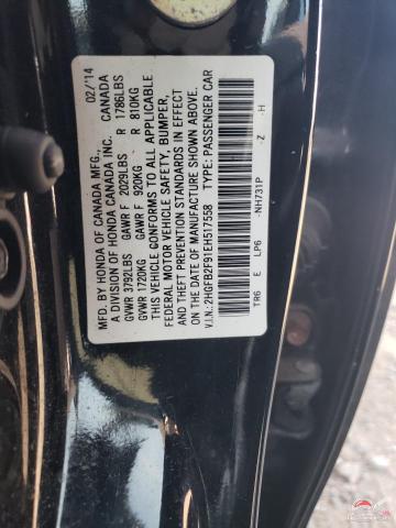 2HGFB2F91EH517558 2014 HONDA CIVIC photo no. 12