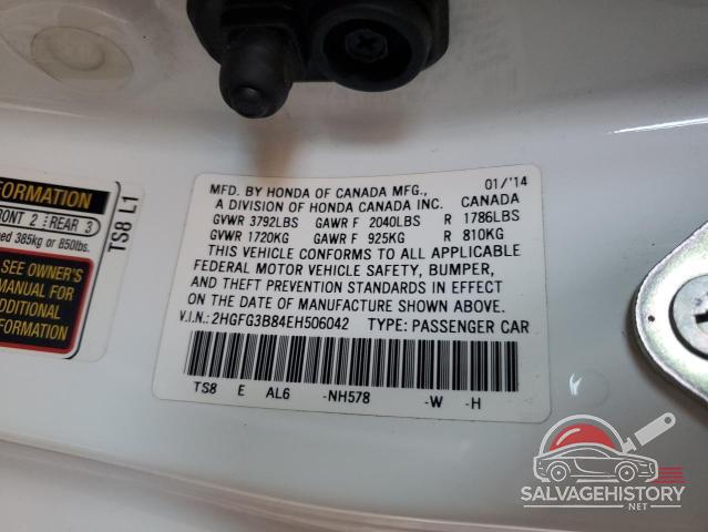 2HGFG3B84EH506042 2014 HONDA CIVIC photo no. 12