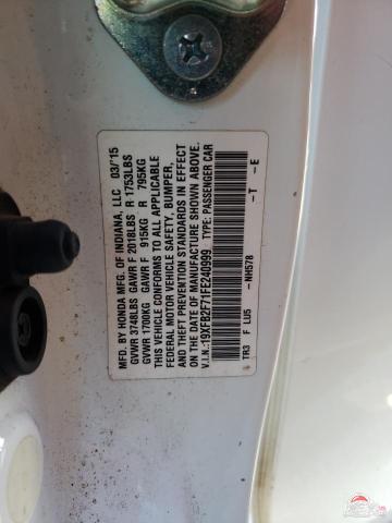 19XFB2F71FE240999 2015 HONDA CIVIC photo no. 12