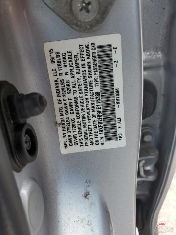 19XFB2F89FE116388 2015 HONDA CIVIC photo no. 12