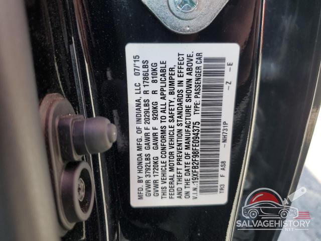 19XFB2F98FE094375 2015 HONDA CIVIC photo no. 13