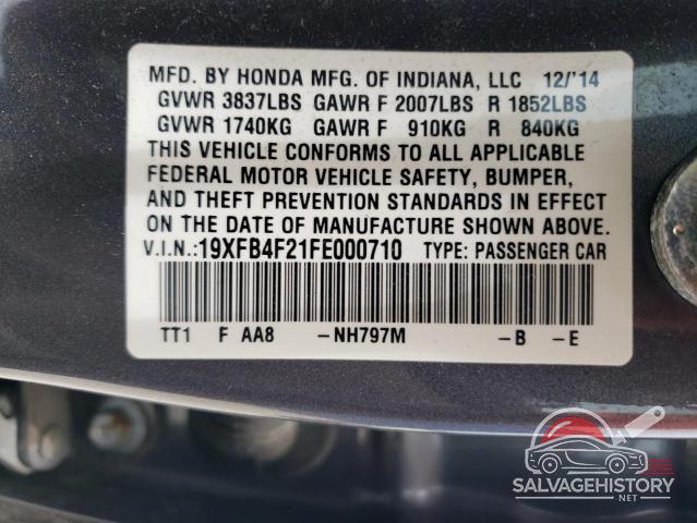 19XFB4F21FE000710 2015 HONDA CIVIC photo no. 13