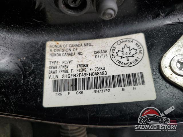 2HGFB2F49FH048483 2015 HONDA CIVIC photo no. 13