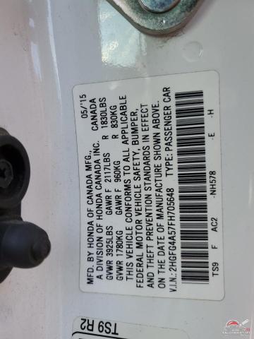 2HGFG4A57FH705648 2015 HONDA CIVIC photo no. 13
