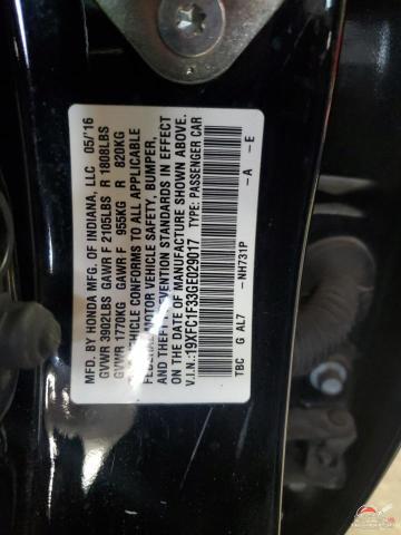19XFC1F33GE029017 2016 HONDA CIVIC photo no. 12