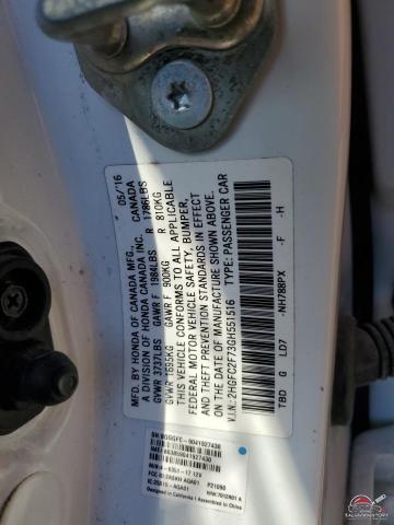 2HGFC2F73GH551516 2016 HONDA CIVIC photo no. 12