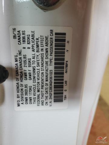 2HGFC3B34GH361023 2016 HONDA CIVIC photo no. 12