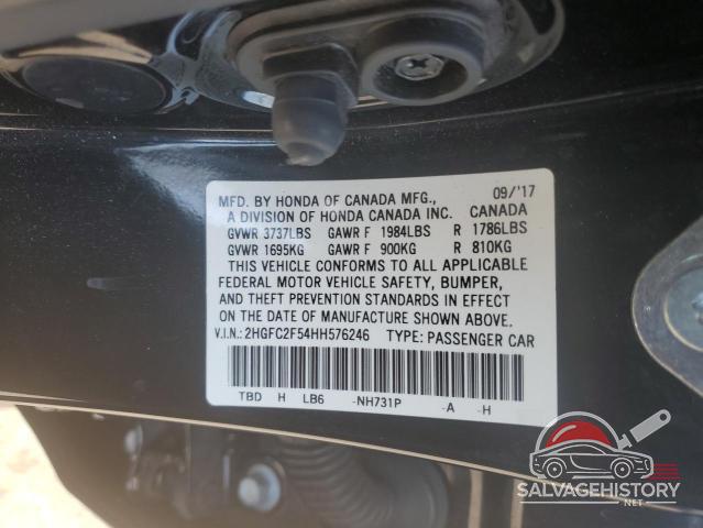 2HGFC2F54HH576246 2017 HONDA CIVIC photo no. 12