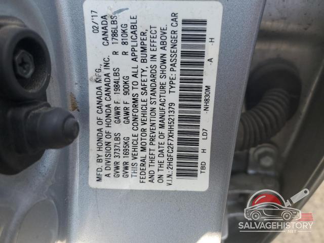 2HGFC2F7XHH521379 2017 HONDA CIVIC photo no. 12
