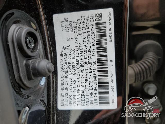 2HGFC2F84LH515756 2020 HONDA CIVIC photo no. 12