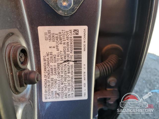 2HGFC2F86LH541565 2020 HONDA CIVIC photo no. 12