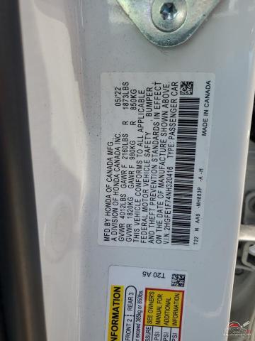 2HGFE1F74NH320416 2022 HONDA CIVIC photo no. 13