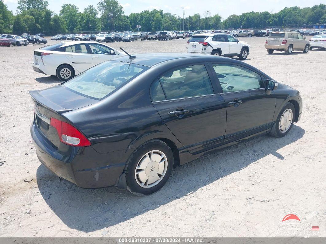 JHMFA3F25AS005684 2010 HONDA CIVIC HYBRID photo no. 4