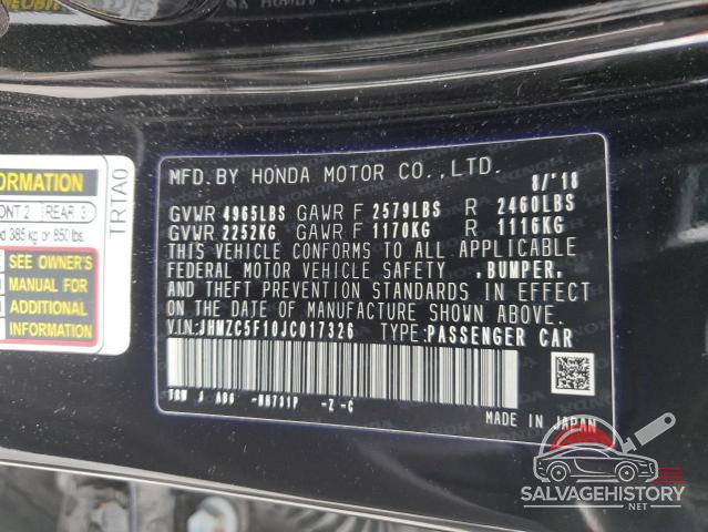 JHMZC5F10JC017326 2018 HONDA CLARITY photo no. 12