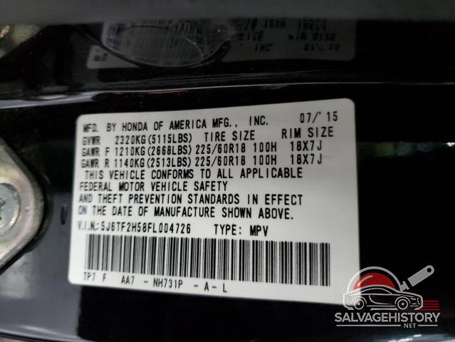 5J6TF2H58FL004726 2015 HONDA CROSSTOUR photo no. 14