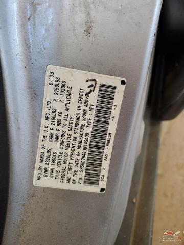 SHSRD78463U149409 2003 HONDA CRV photo no. 13