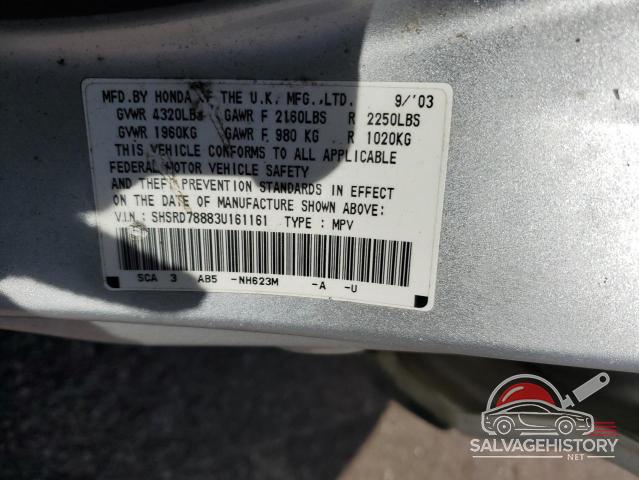SHSRD78883U161161 2003 HONDA CRV photo no. 13