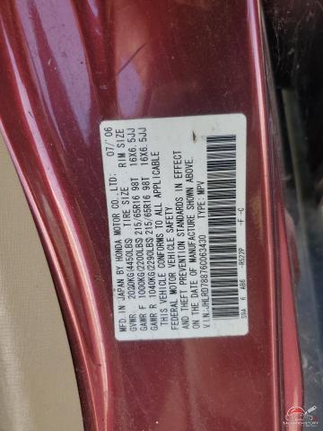 JHLRD78876C063430 2006 HONDA CRV photo no. 12