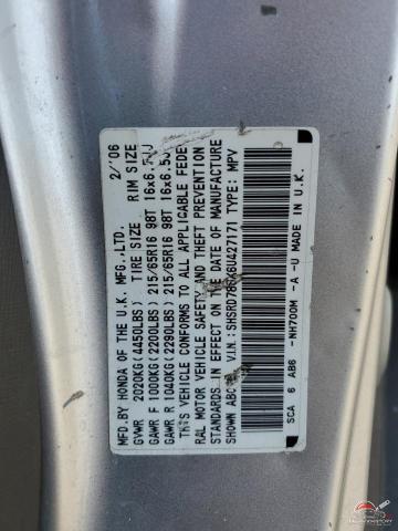 SHSRD788X6U427171 2006 HONDA CRV photo no. 13